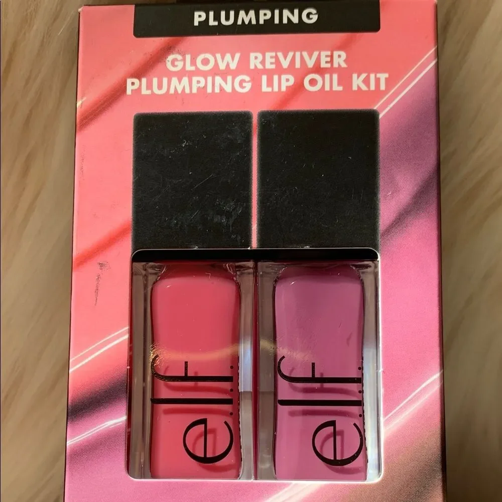 e.l.f. Glow Reviver Plumping Lip Oil Kit Holiday Edition NEW